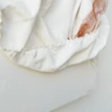 "Sculptural Linen Series: Muriel" - Original Painting in white by robyn lomauro