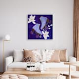 "Skates & Blooms" - Original Painting in multicolorassorted-colors by Nicole Simms