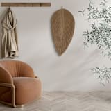 "Macrame Leaf- Sand" - Original Painting in brown by Bharti Trivedi
