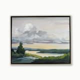 "Pinnacle Peak" - Original Painting in gray by Stephanie Goos Johnson