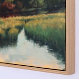 "Autumn River" - Original Painting in green by Wendy Keller