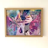 "Garden delight 3" - Original Painting in blue by Nina Leth