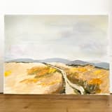 "Echoes of the Horizon 2" - Original Painting in brown by Lucrecia Caporale