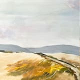 "Echoes of the Horizon 2" - Original Painting in brown by Lucrecia Caporale