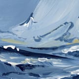 "Tuckernuck" - Original Painting in blue by Green Barn Studio