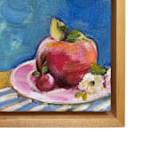 "Apple with Cherry Blossom" - Original Painting in red by AlisonJerry
