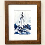 "Be the One to Say One Nice Thing" - Original Painting in blue by Golden Lines and Silver Linings