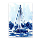 "Be the One to Say One Nice Thing" - Original Painting in blue by Golden Lines and Silver Linings