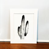 "Cactus" - Original Painting in black by Teju Reval