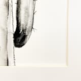 "Cactus" - Original Painting in black by Teju Reval