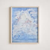 "Cumulus Life 2" - Original Painting in blue by Renee Anne Bouffard-McManus