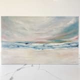 "Summer House Original Oil Painting" - Original Painting in blue by Nicoletta Savod