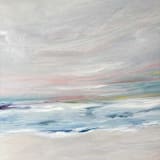 "Summer House Original Oil Painting" - Original Painting in blue by Nicoletta Savod