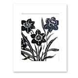 "Modern Daffodil" - Original Painting in black by AlisonJerry