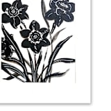 "Modern Daffodil" - Original Painting in black by AlisonJerry
