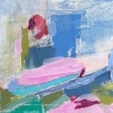 ""An Offering of Color" - 13 x 13 - Framed Original Painting" - Original Painting in multicolor by Sarah Mankin