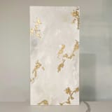 "Gilded Chances I" - Original Painting in white by Nicoletta Savod