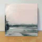 "Moody Lake" - Original Painting in multicolor by Lindsay Megahed