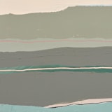 "Cliff Walk" - Original Painting in gray by Caryn Owen