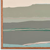 "Cliff Walk" - Original Painting in gray by Caryn Owen