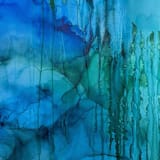 "“Depths of Blue” – Original Abstract Acrylic Painting (36” x 36”)" - Original Painting in blue by Sarah Mankin