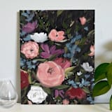"Moody Bloom" - Original Painting in multicolorassorted-colors by Lindsay Megahed