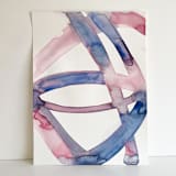 "Unicorn Cell Pair" - Original Painting in pink by Mary Gaspar