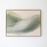 "Softening Light" - Original Painting in green by Rebecca King