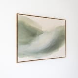 "Softening Light" - Original Painting in green by Rebecca King