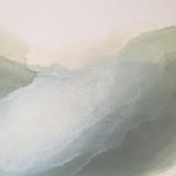 "Softening Light" - Original Painting in green by Rebecca King