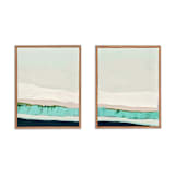 "Foggy Banks Diptych (Art Pair)" - Original Painting in multicolorassorted-colors by Caryn Owen