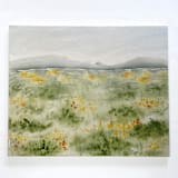 "Among the Wildflowers" - Original Painting in green by Holly Whitcomb