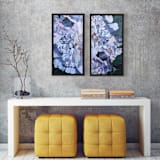 "Frosted in Pink I & II" - Original Painting in purple by Mandy Trimble Leonard