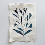"Indigo Wildflower" - Original Painting in blue by Alisa Galitsyna