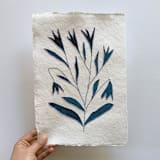 "Indigo Wildflower" - Original Painting in blue by Alisa Galitsyna