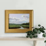 "Goose River" - Original Painting in blue by Wendy Keller