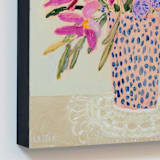 "Lace & Flowers No. 1" - Original Painting in pink by Lottie Aldarwish