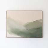 "As Light Fades" - Original Painting in green by Rebecca King