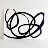 "Throughline" - Original Painting in black by Mary Gaspar