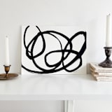 "Throughline" - Original Painting in black by Mary Gaspar