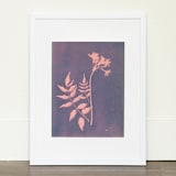 "Foraged V Original" - Original Painting in blue by Kamala Nahas