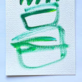 "Clover" - Original Painting in green by bari wieselman schulman