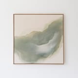 "The Slow Unfolding" - Original Painting in green by Rebecca King