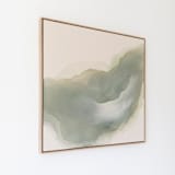 "The Slow Unfolding" - Original Painting in green by Rebecca King