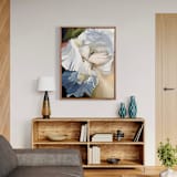 "November Bloom" - Original Painting in white by Mandy Trimble Leonard