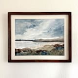 "Coastal View Watercolor" - Original Painting in multicolorassorted-colors by Sara Swanson