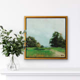 "Summer Field" - Original Painting in green by Wendy Keller
