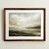 "Misty Bay Watercolor" - Original Painting in blue by Sara Swanson