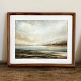 "Misty Bay Watercolor" - Original Painting in blue by Sara Swanson