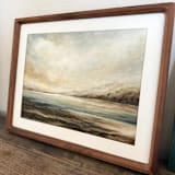 "Misty Bay Watercolor" - Original Painting in blue by Sara Swanson